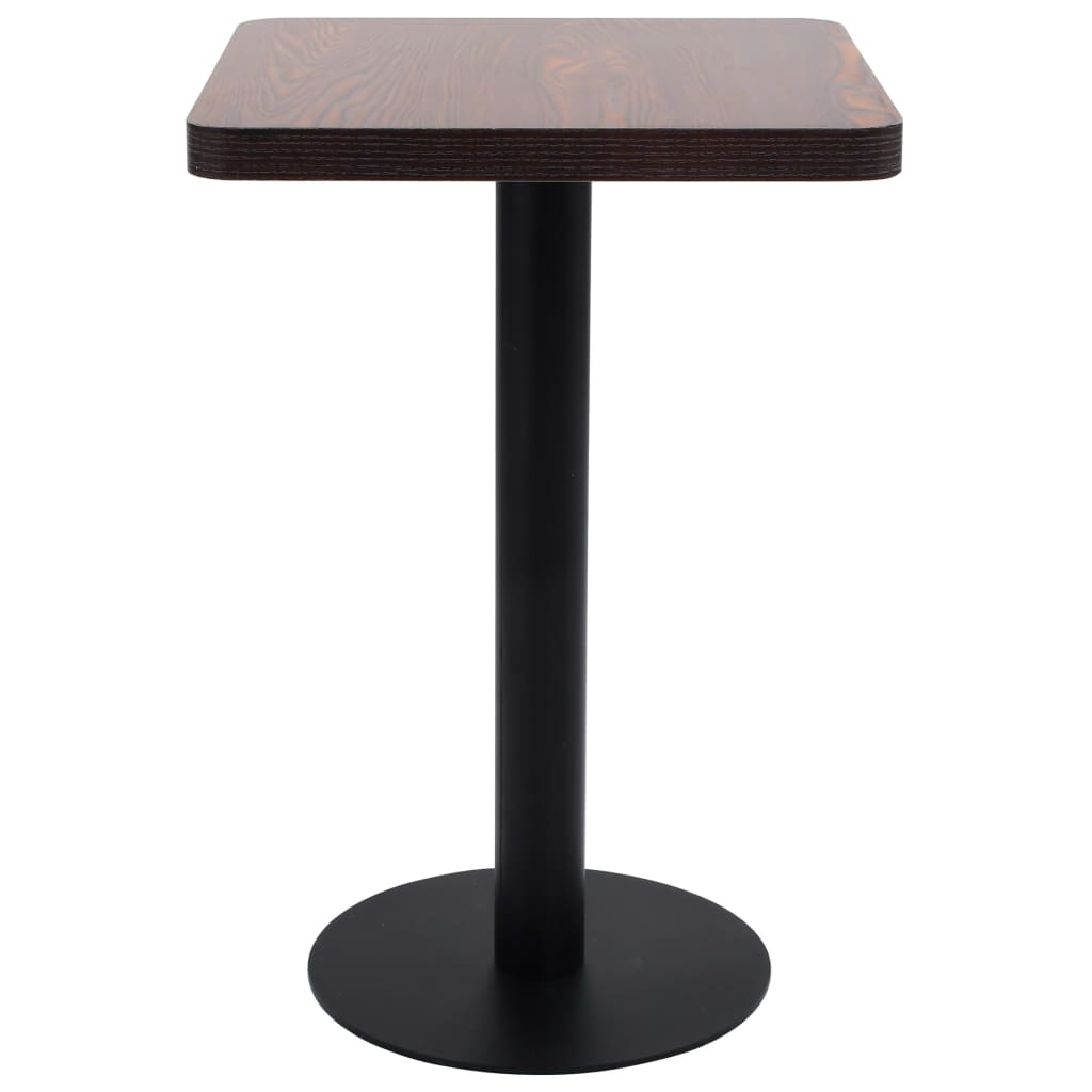 Mesa bistrô 80x80 cm MDF castanho-claro