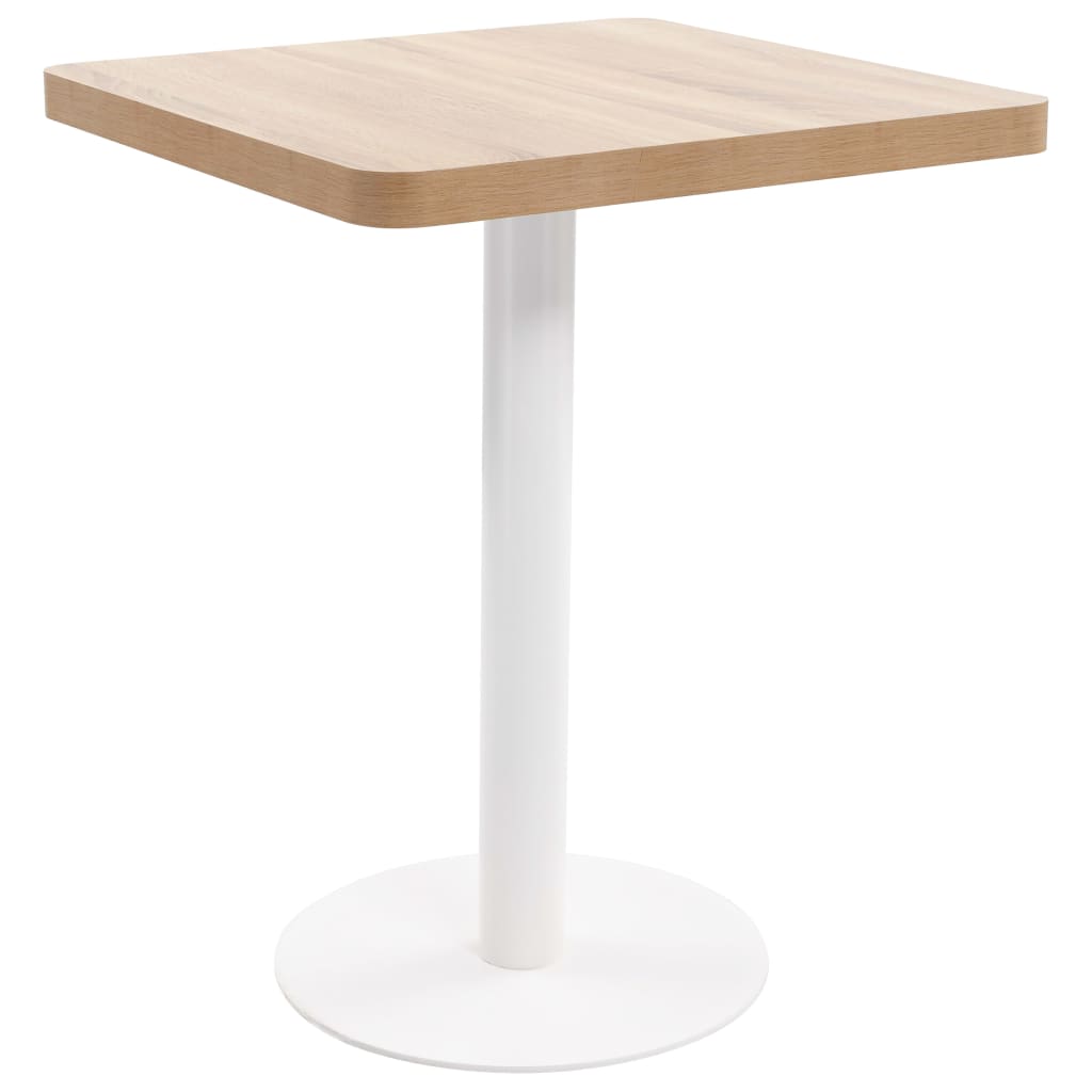 Mesa bistrô 80x80 cm MDF castanho-claro