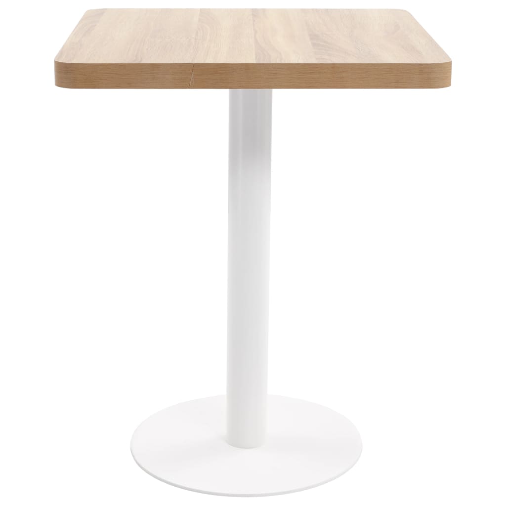 Mesa bistrô 80x80 cm MDF castanho-claro