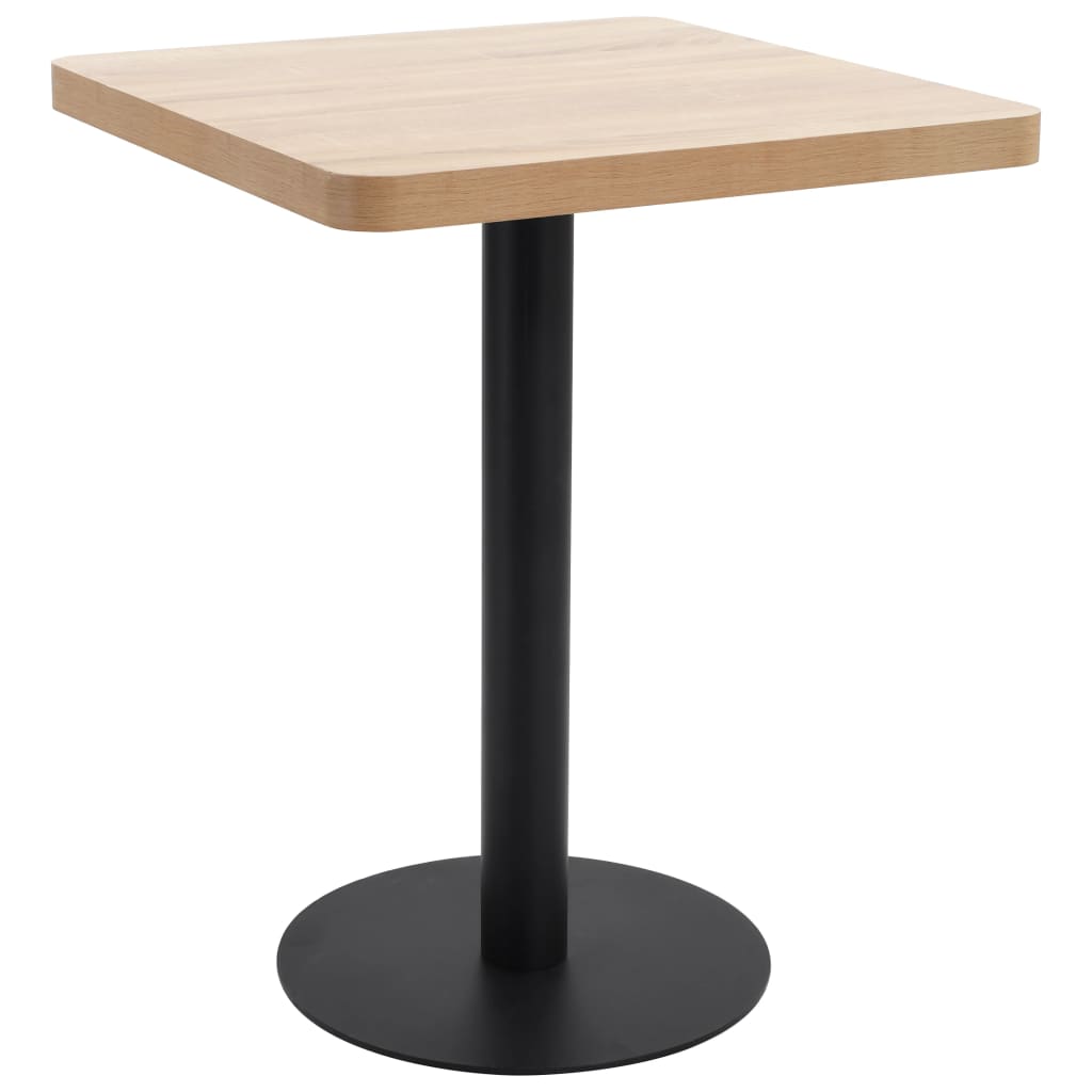 Mesa bistrô 80x80 cm MDF castanho-claro