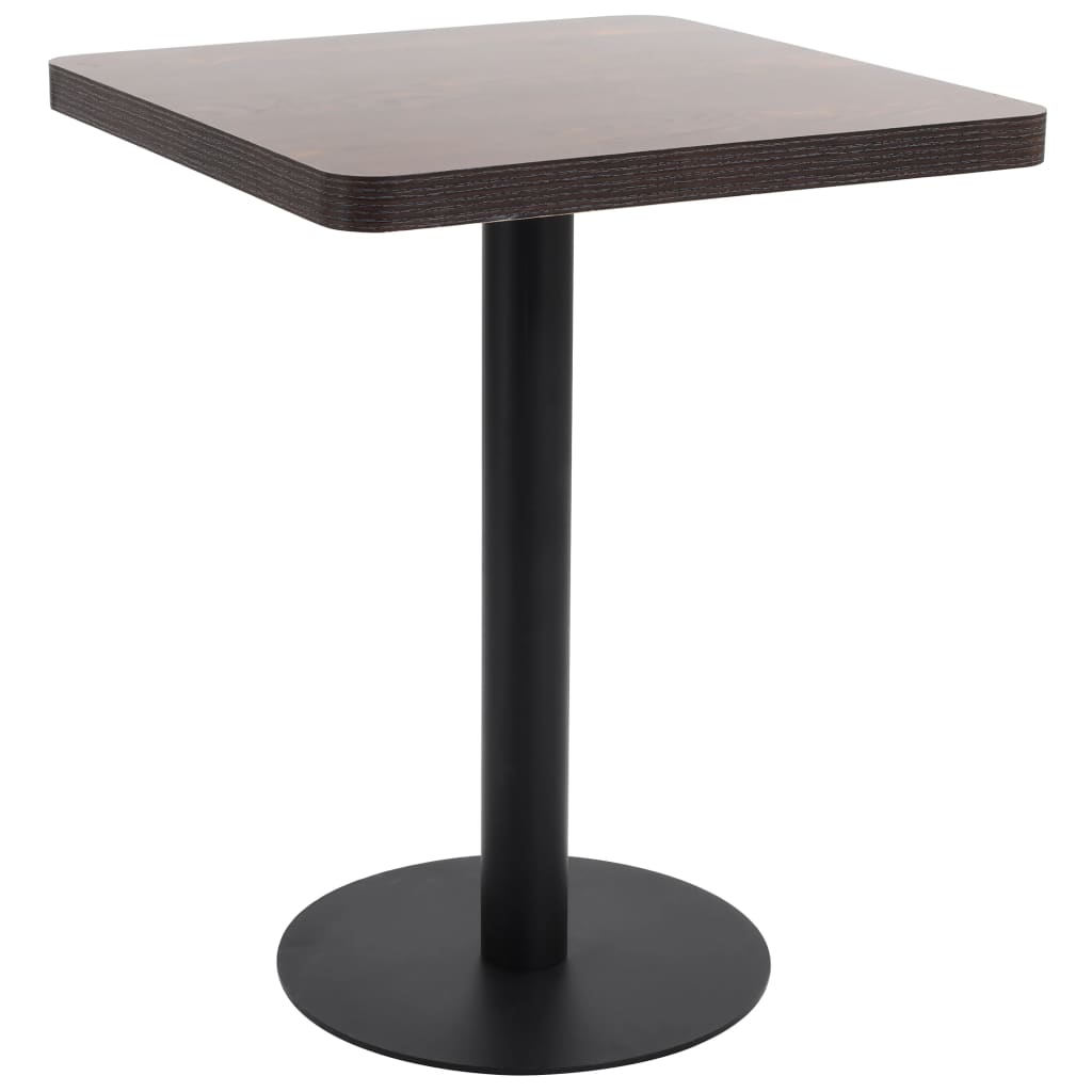 Mesa bistrô 80x80 cm MDF castanho-claro