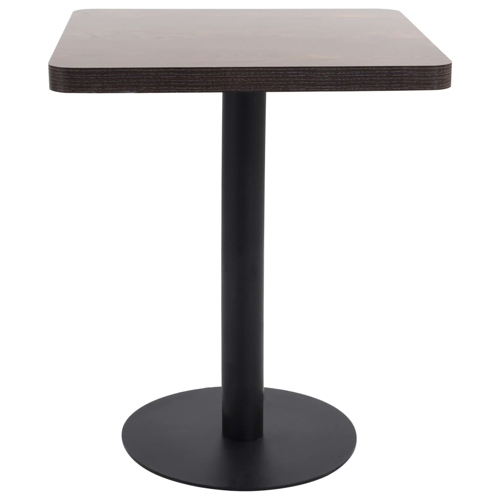 Mesa bistrô 80x80 cm MDF castanho-claro