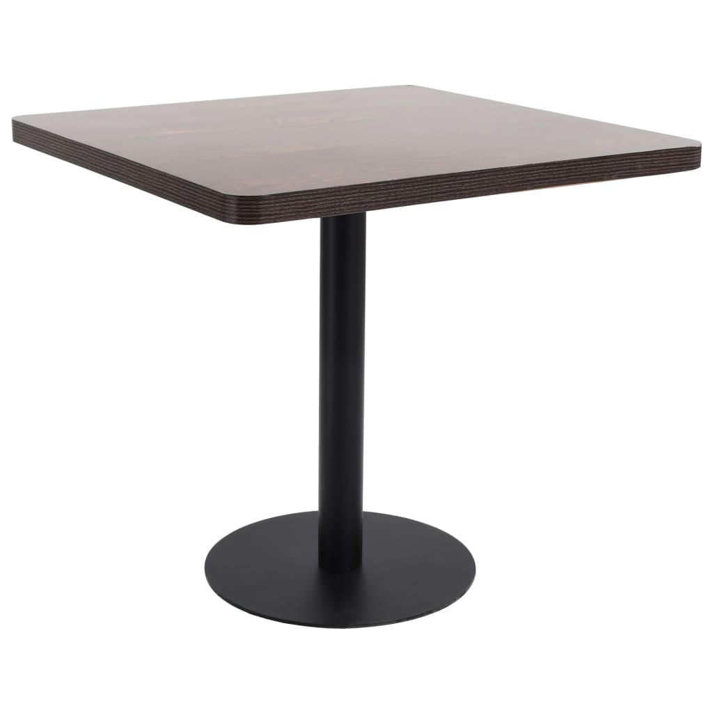 Mesa bistrô 80x80 cm MDF castanho-claro