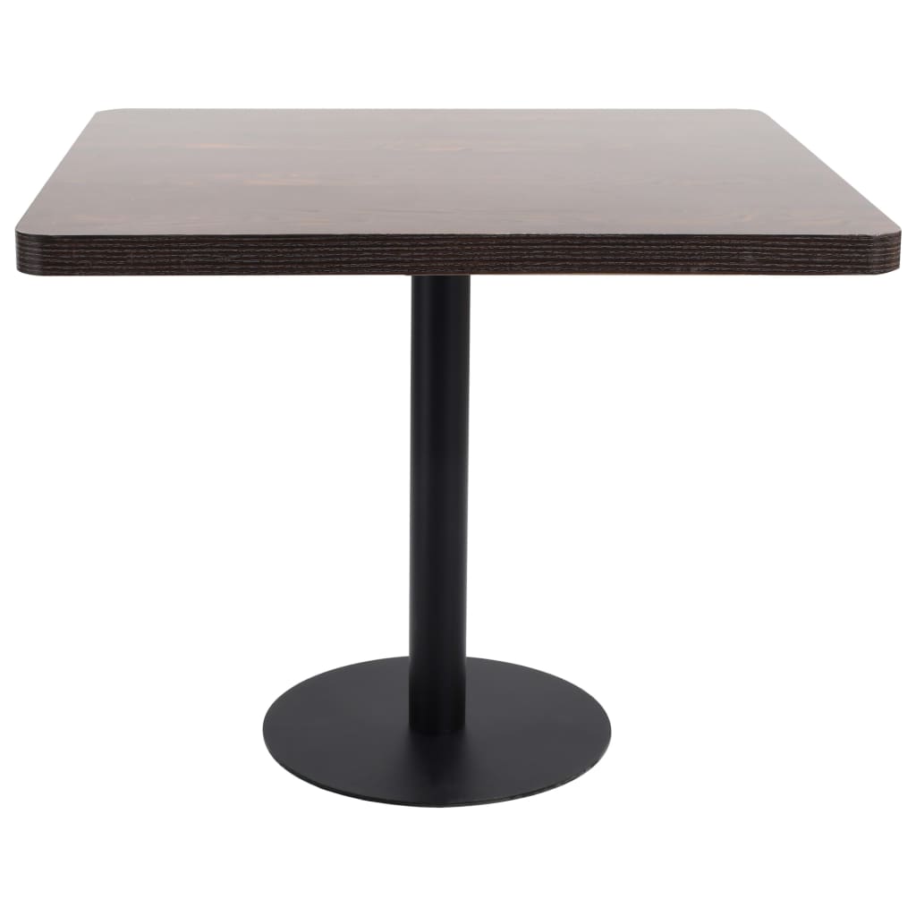 Mesa bistrô 80x80 cm MDF castanho-claro