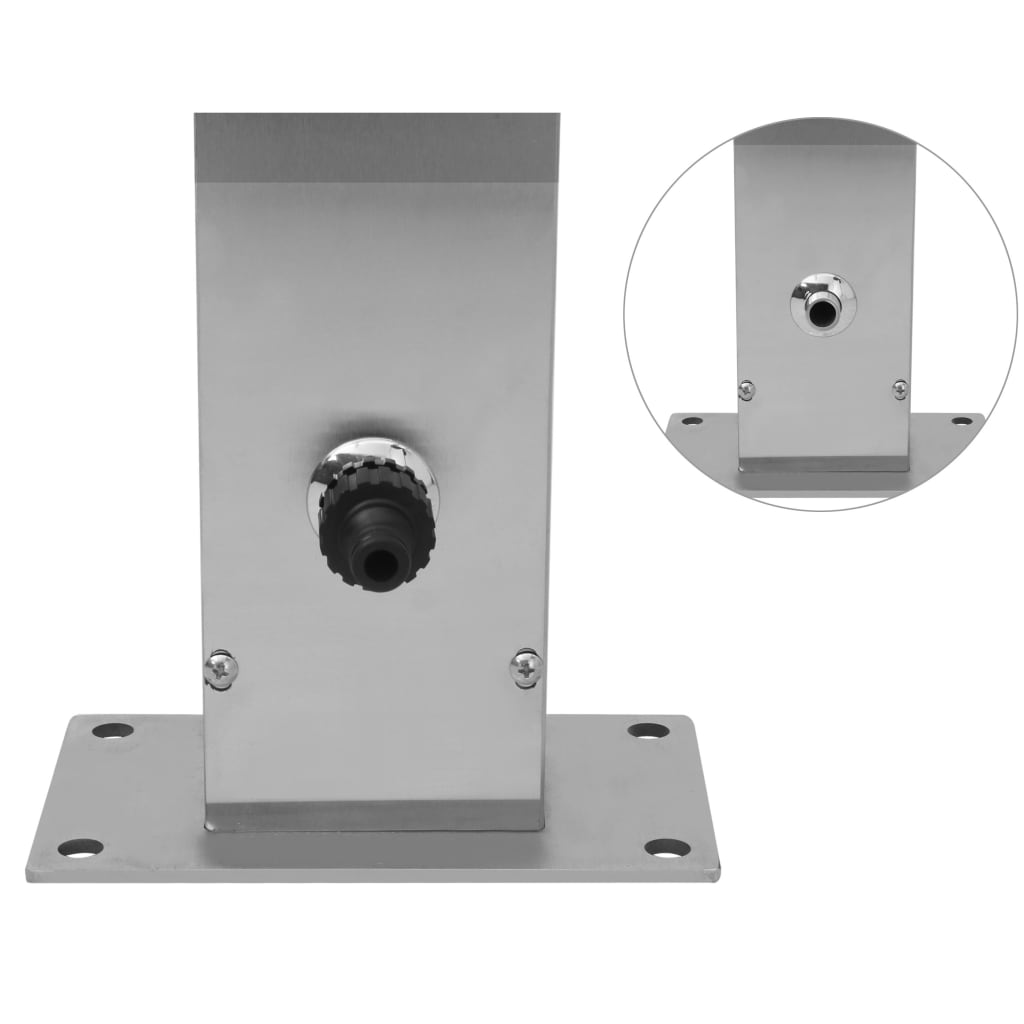 Coluna de duche p/ exterior com jatos duplos em aço inoxidável