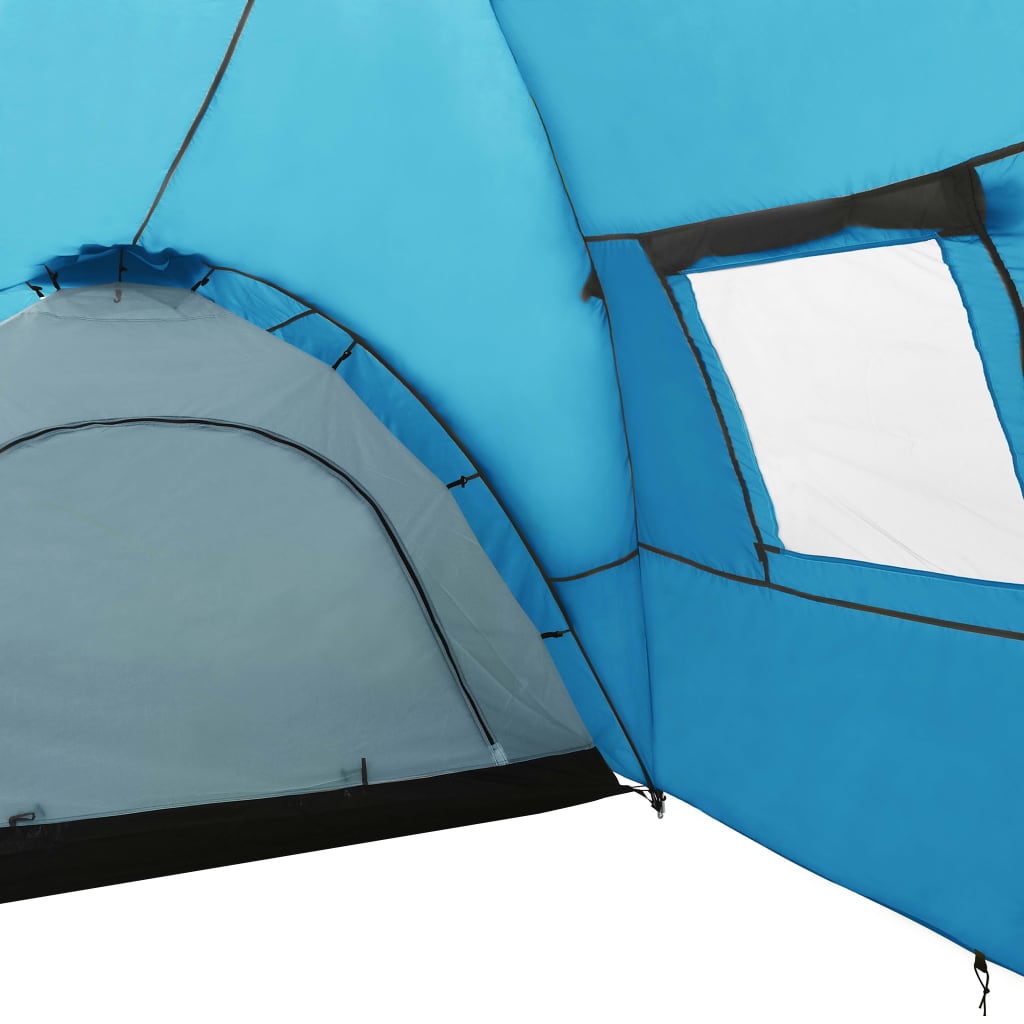 Tenda iglu de campismo 650x240x190 cm 8 pessoas azul