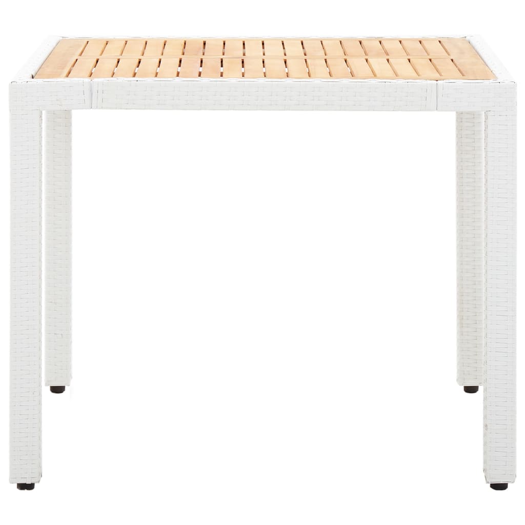 5 pcs conjunto de jantar para exterior vime PE branco