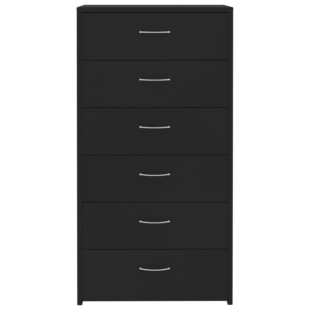 Aparador com 6 gavetas 50x34x96 cm contraplacado branco