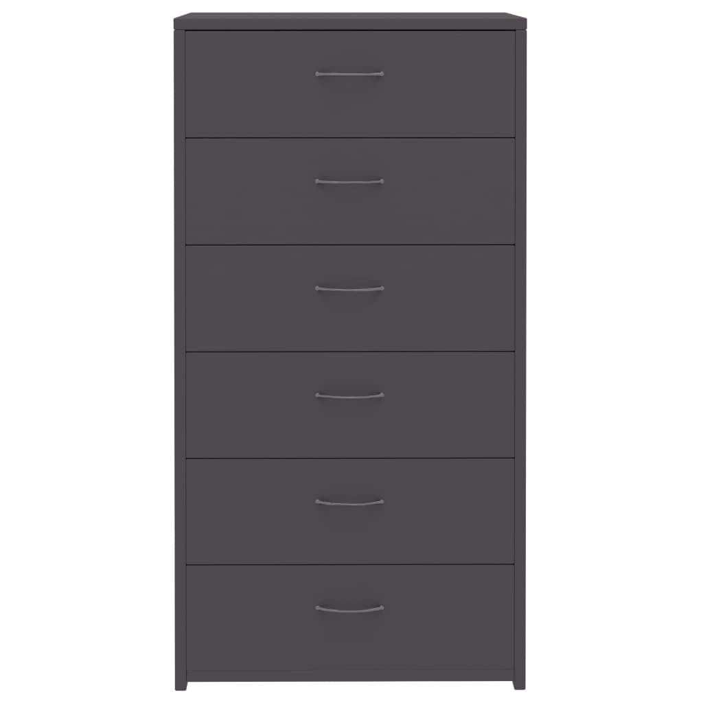 Aparador com 6 gavetas 50x34x96 cm contraplacado branco
