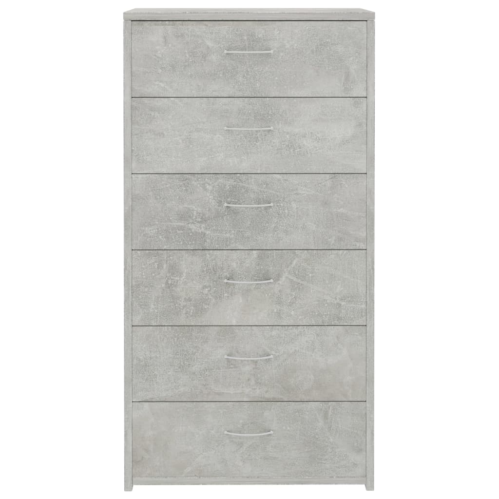 Aparador com 6 gavetas 50x34x96 cm contraplacado branco