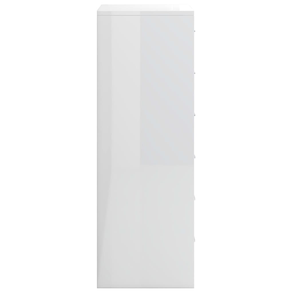 Aparador com 6 gavetas 50x34x96 cm contraplacado branco