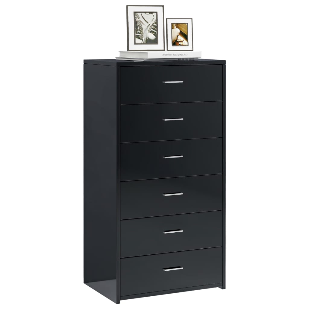 Aparador com 6 gavetas 50x34x96 cm contraplacado branco