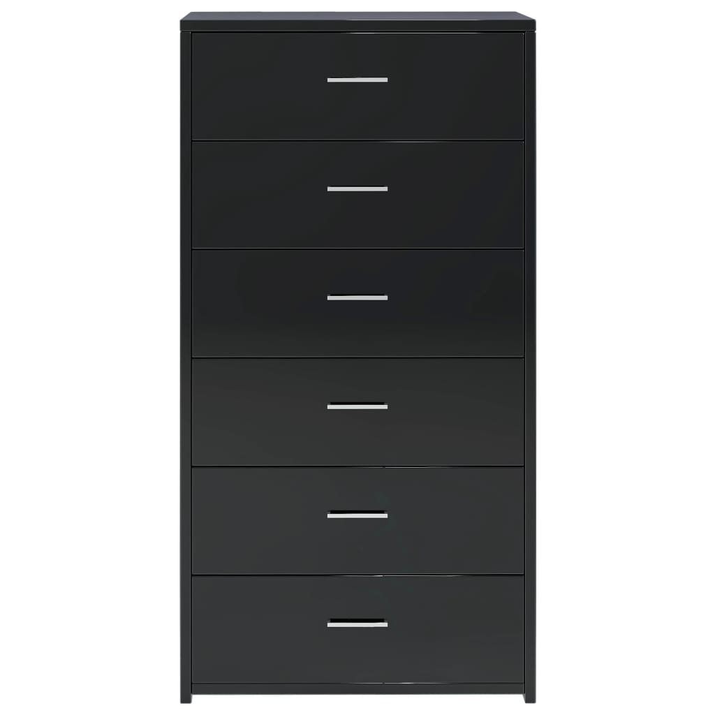 Aparador com 6 gavetas 50x34x96 cm contraplacado branco