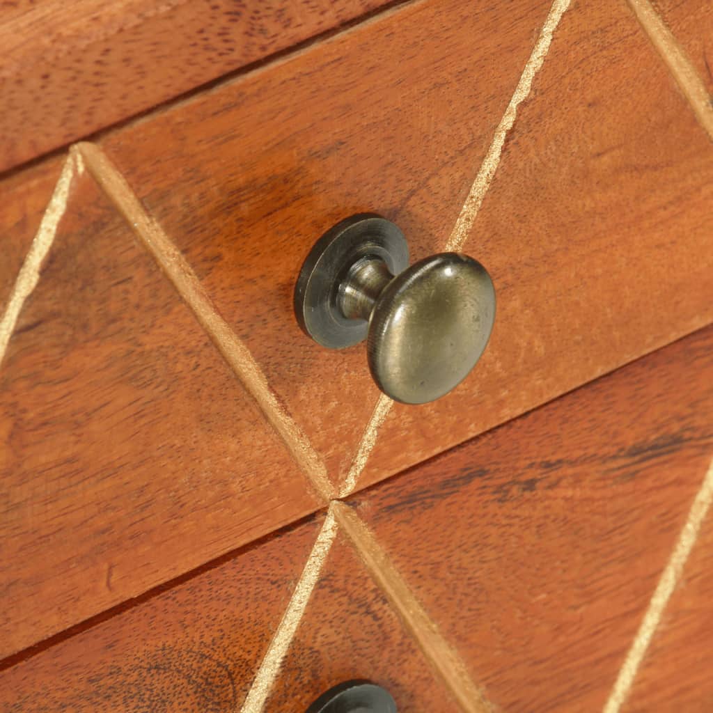 Mesa de cabeceira 40x35x50 cm madeira de mangueira maciça