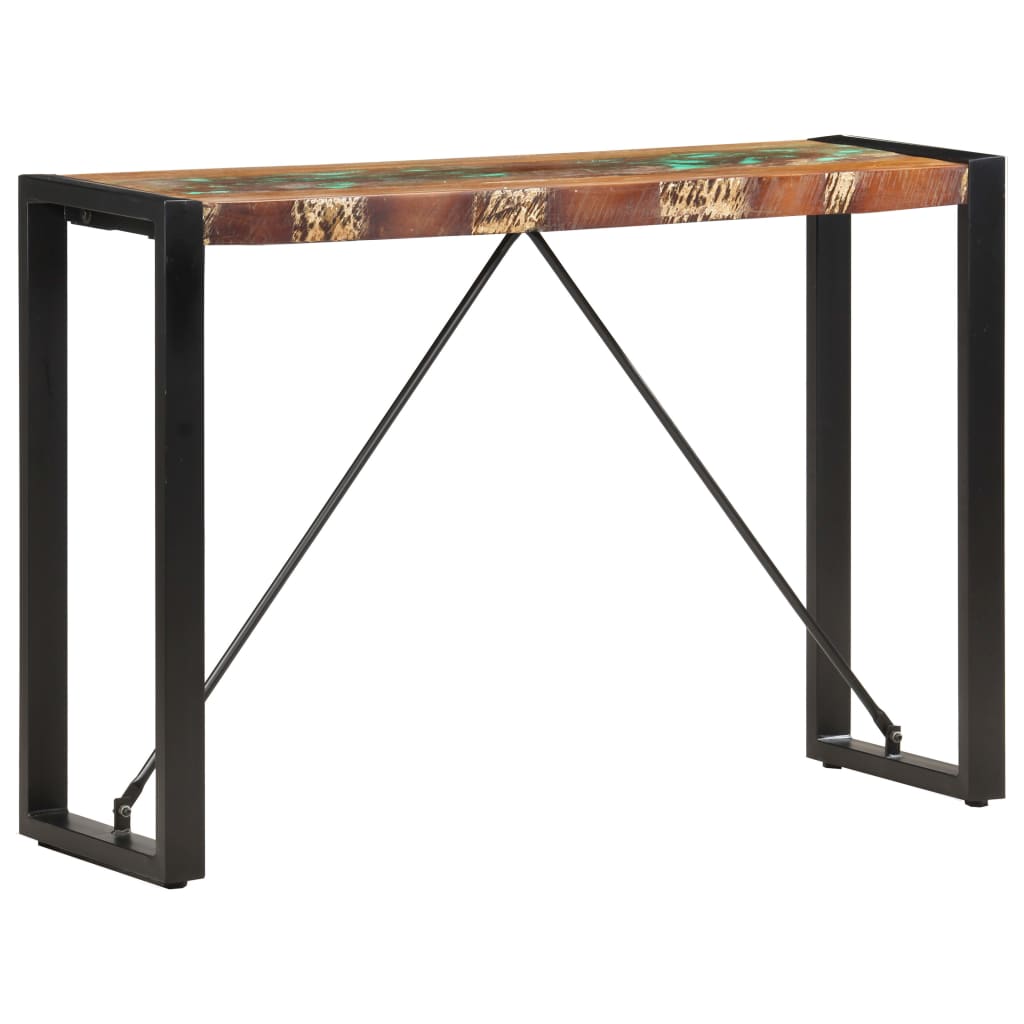 Mesa consola 150x35x76 cm madeira recuperada maciça