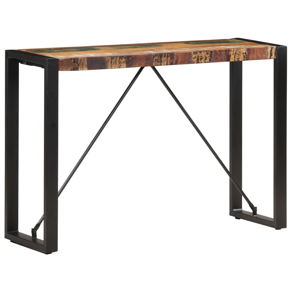 Mesa consola 150x35x76 cm madeira recuperada maciça