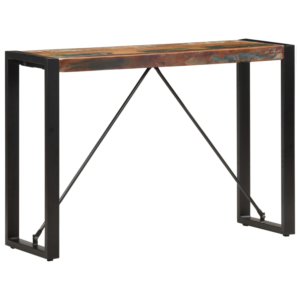Mesa consola 150x35x76 cm madeira recuperada maciça