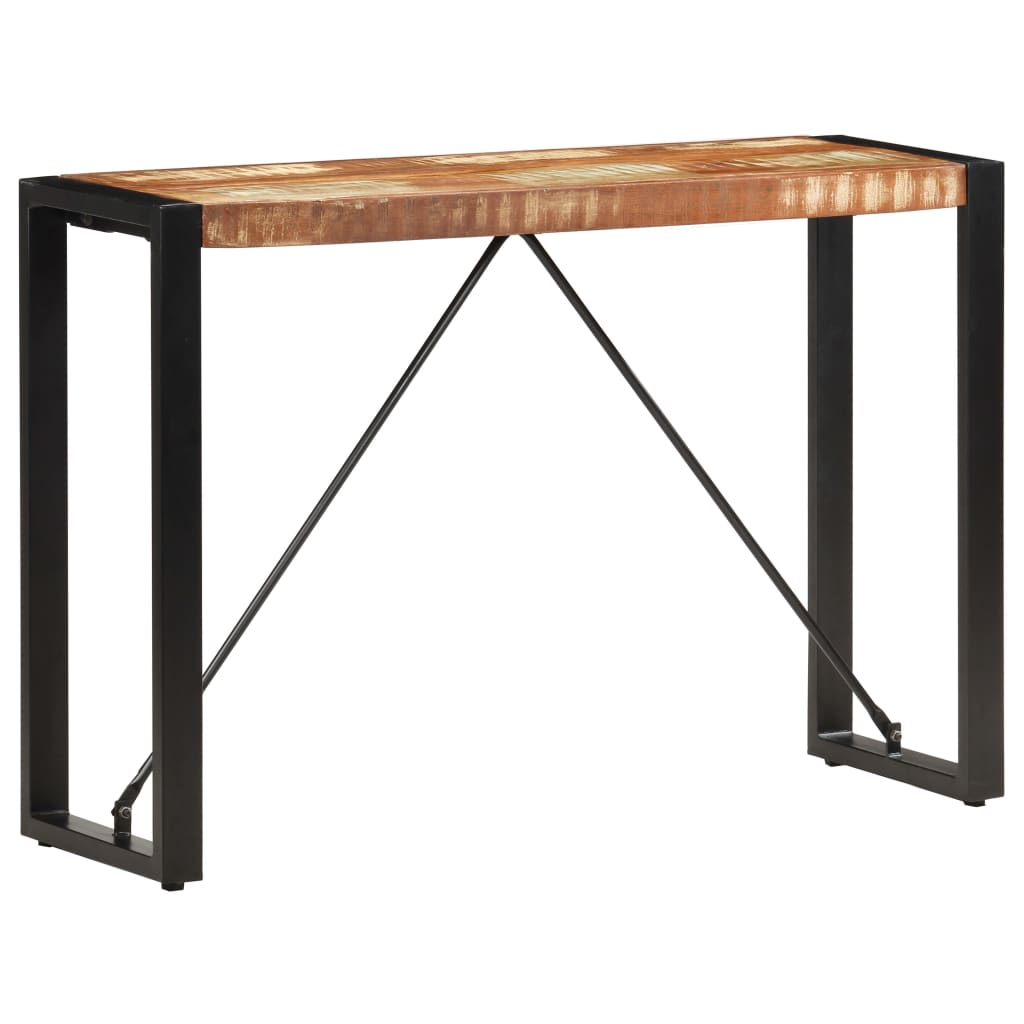 Mesa consola 150x35x76 cm madeira recuperada maciça