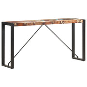 Mesa consola 150x35x76 cm madeira recuperada maciça