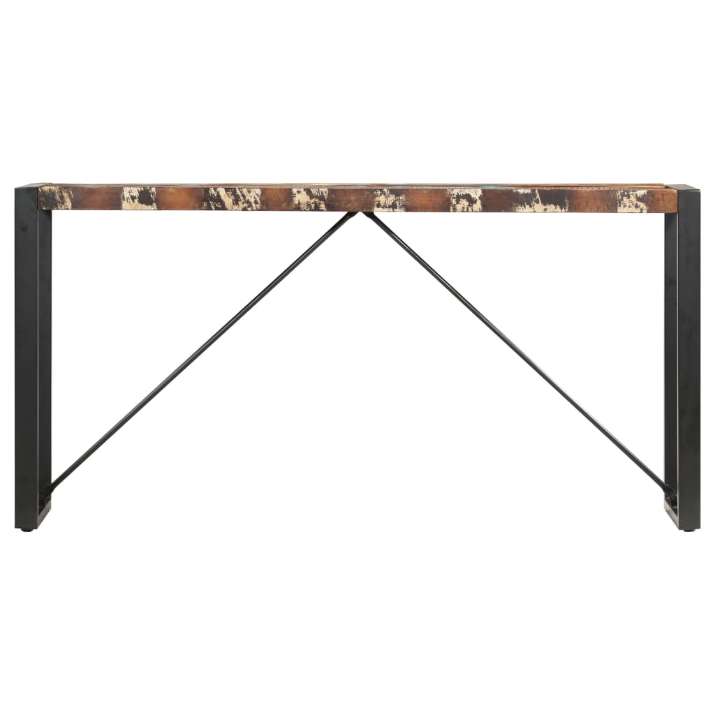 Mesa consola 150x35x76 cm madeira recuperada maciça