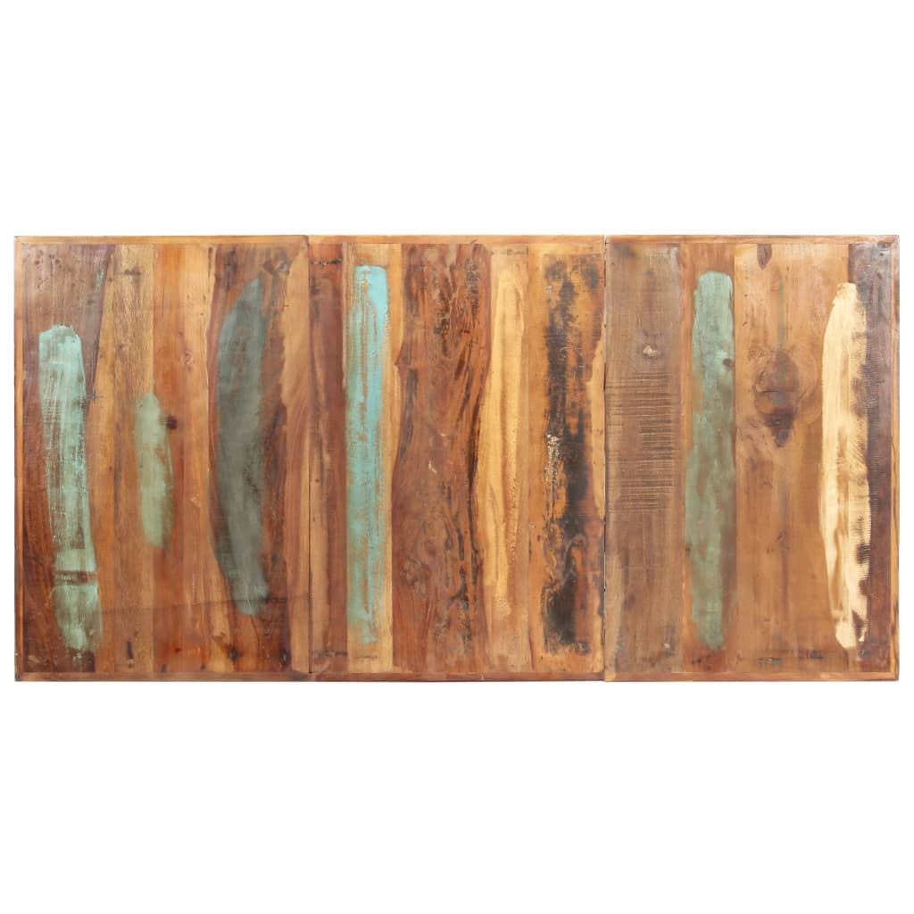 Mesa de jantar 180x90x76 cm madeira recuperada maciça