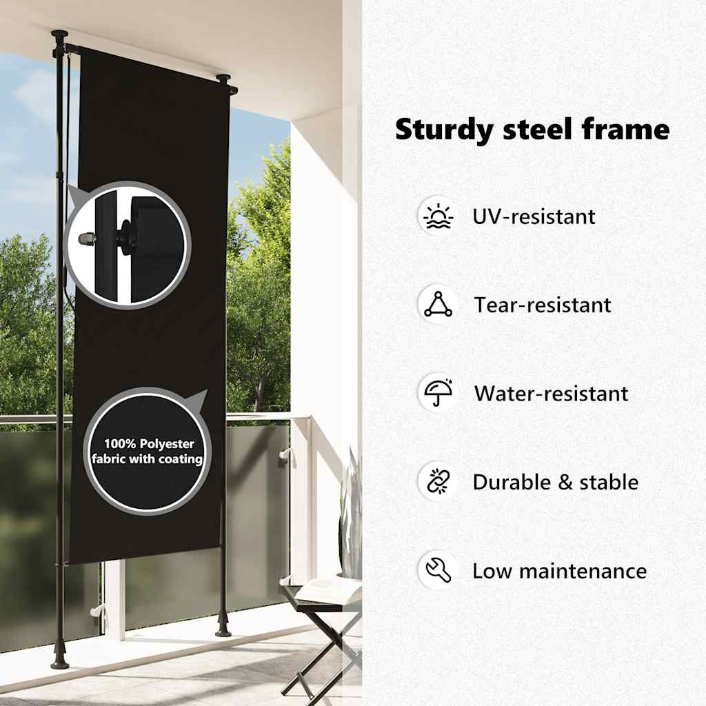 Estore de rolo para exterior 150x270 cm antracite