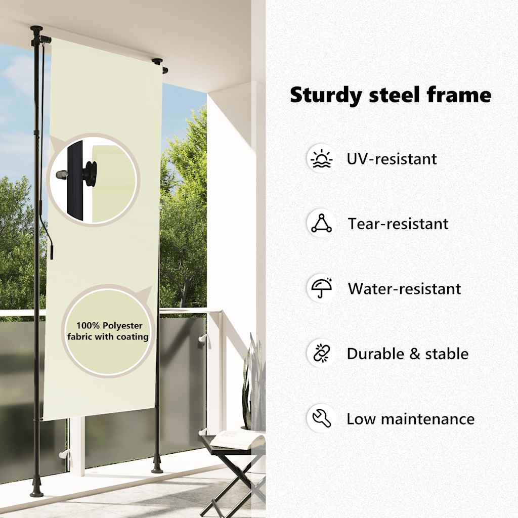 Estore de rolo para exterior 150x270 cm antracite