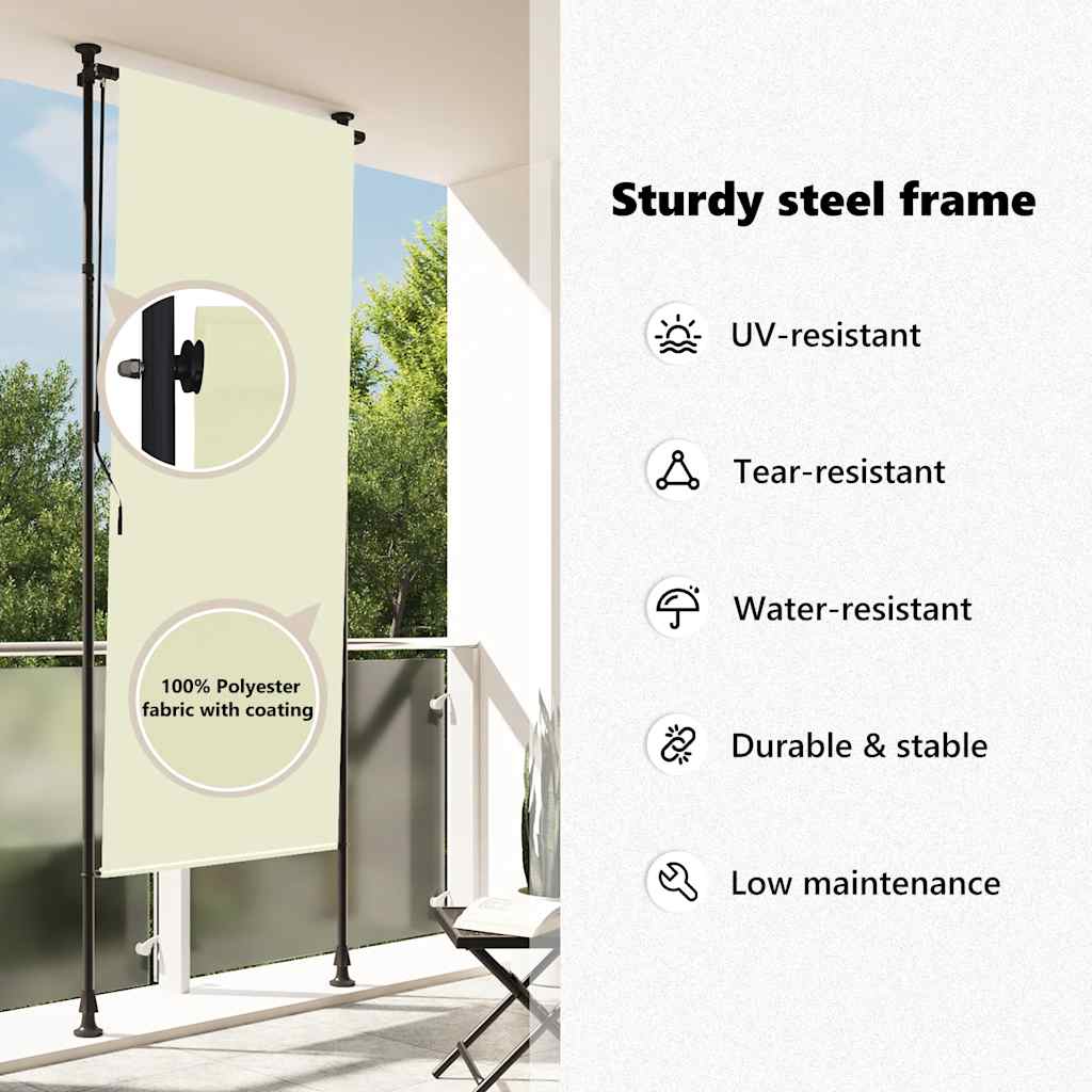 Estore de rolo para exterior 150x270 cm antracite