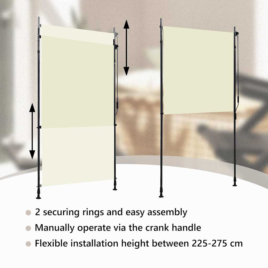 Estore de rolo para exterior 150x270 cm antracite