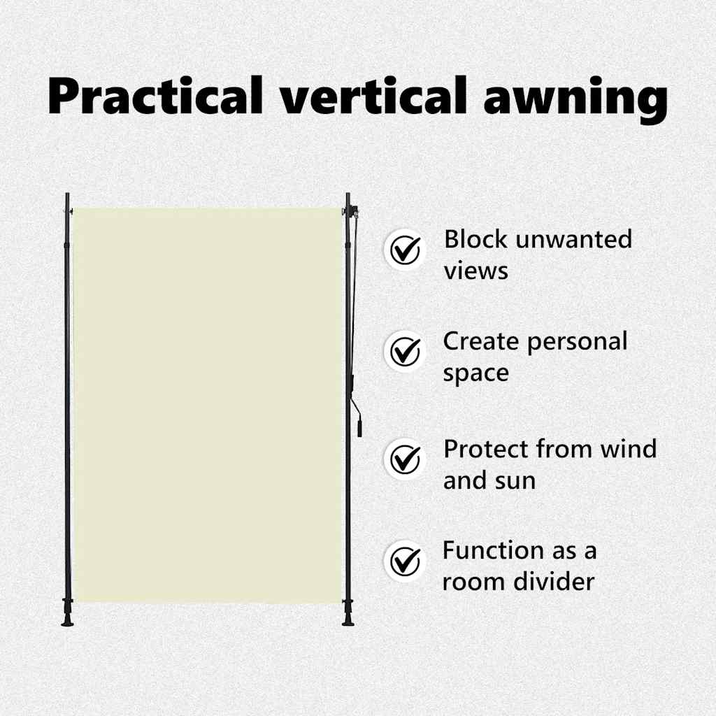 Estore de rolo para exterior 150x270 cm antracite