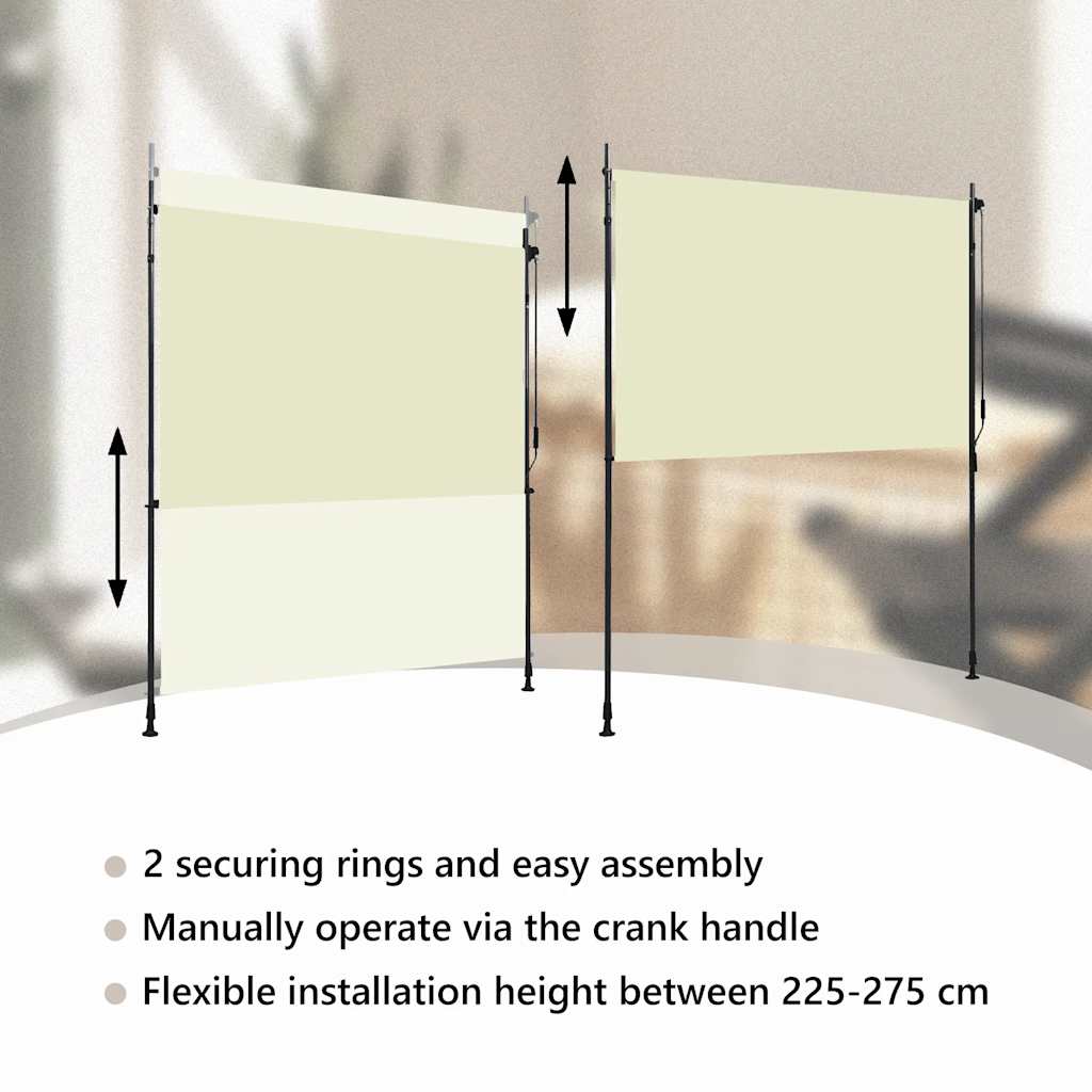 Estore de rolo para exterior 150x270 cm antracite