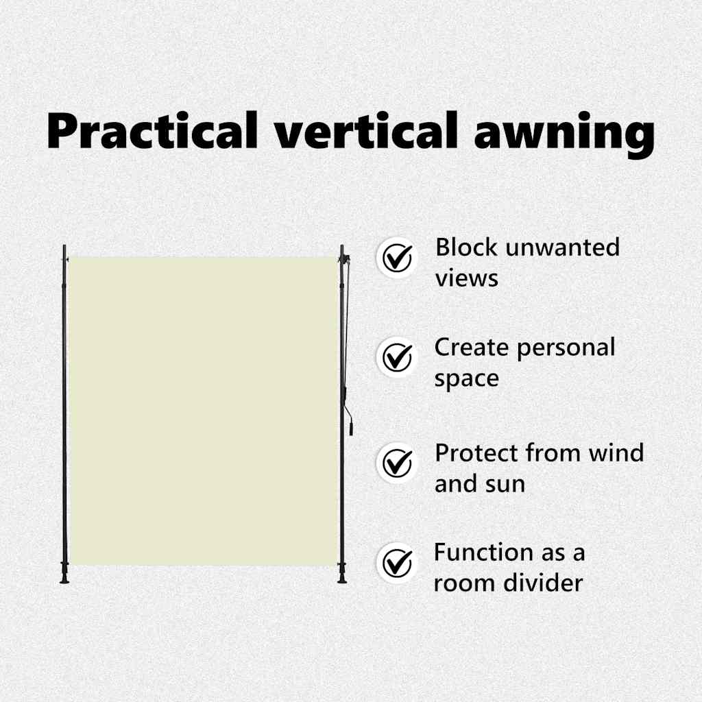 Estore de rolo para exterior 150x270 cm antracite