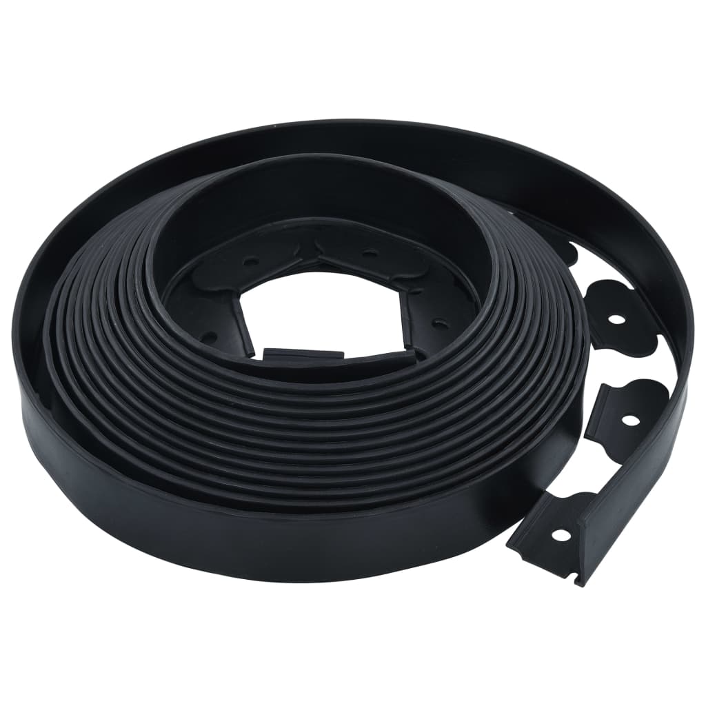 Borda de relvado flexível com 30 pinos 10 m 5 cm