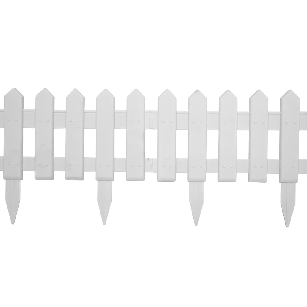 Bordas de relvado 25 pcs 10 m PP branco