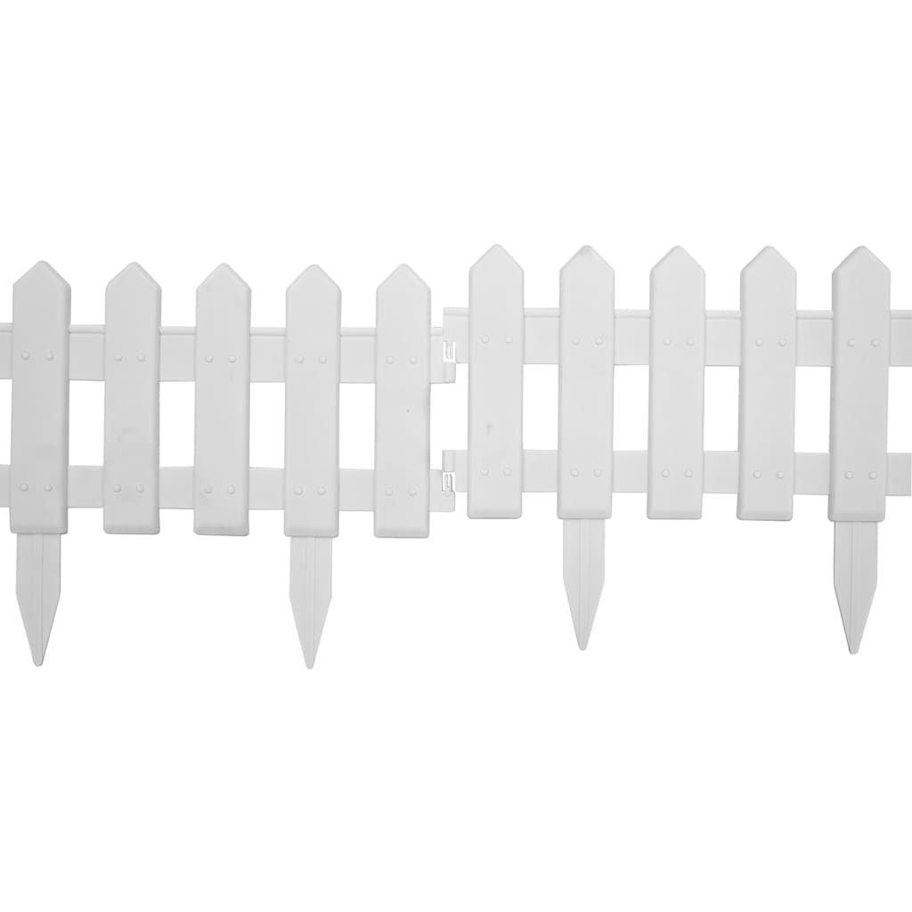 Bordas de relvado 25 pcs 10 m PP branco