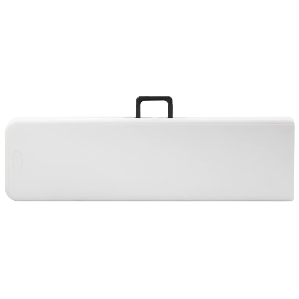 Bancos de jardim dobráveis 2 pcs 180 cm PEAD branco