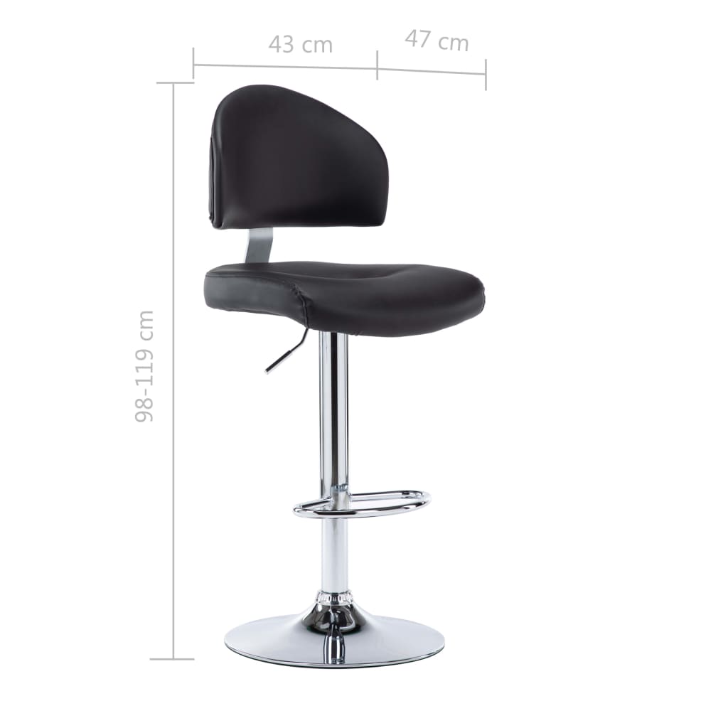 Bancos de bar 2 pcs couro artificial branco