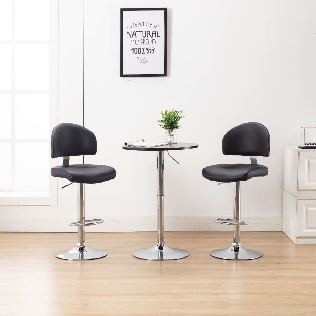 Bancos de bar 2 pcs couro artificial branco