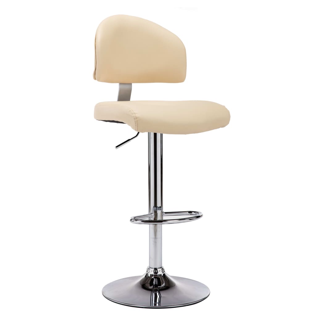 Bancos de bar 2 pcs couro artificial branco