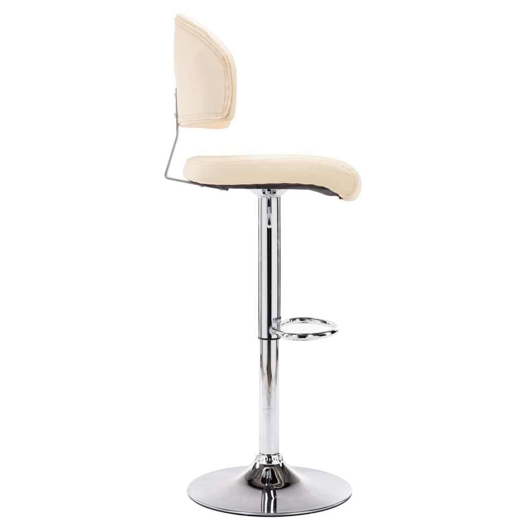Bancos de bar 2 pcs couro artificial branco