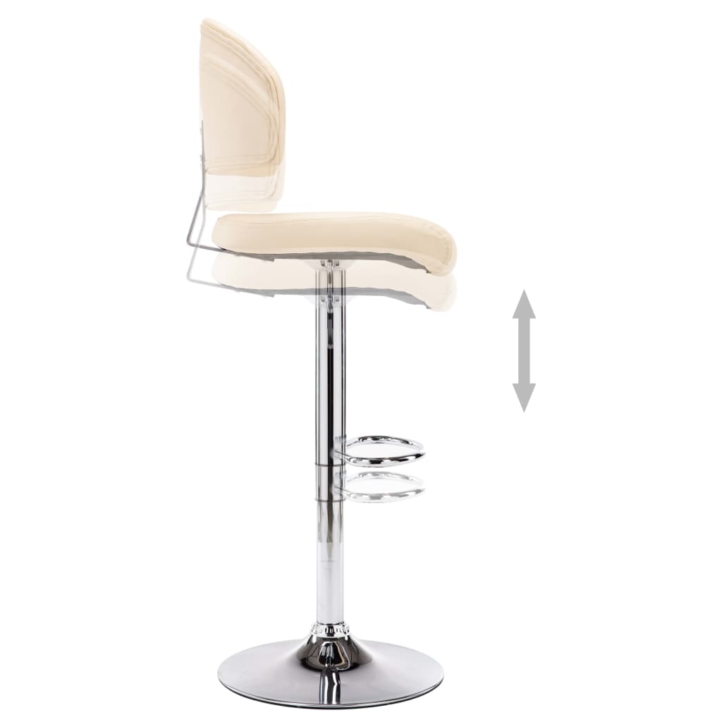 Bancos de bar 2 pcs couro artificial branco