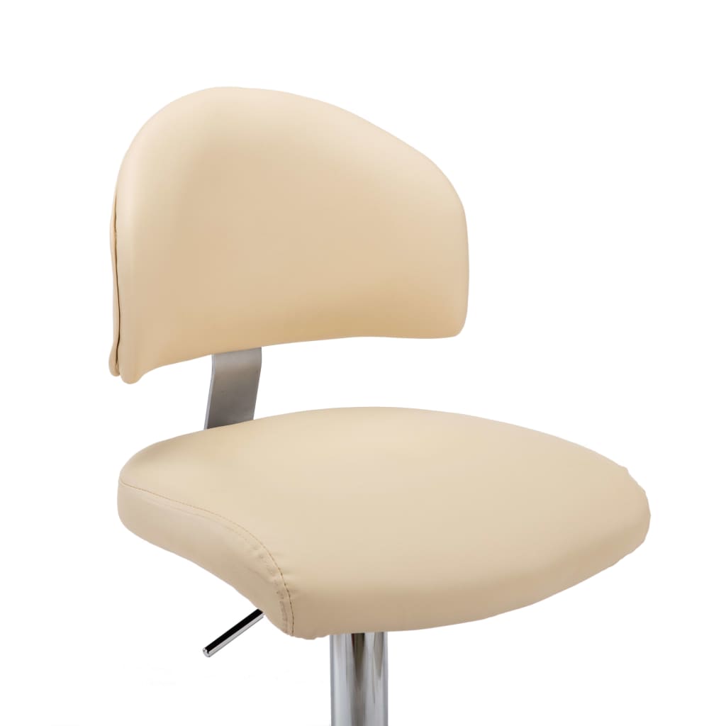 Bancos de bar 2 pcs couro artificial branco