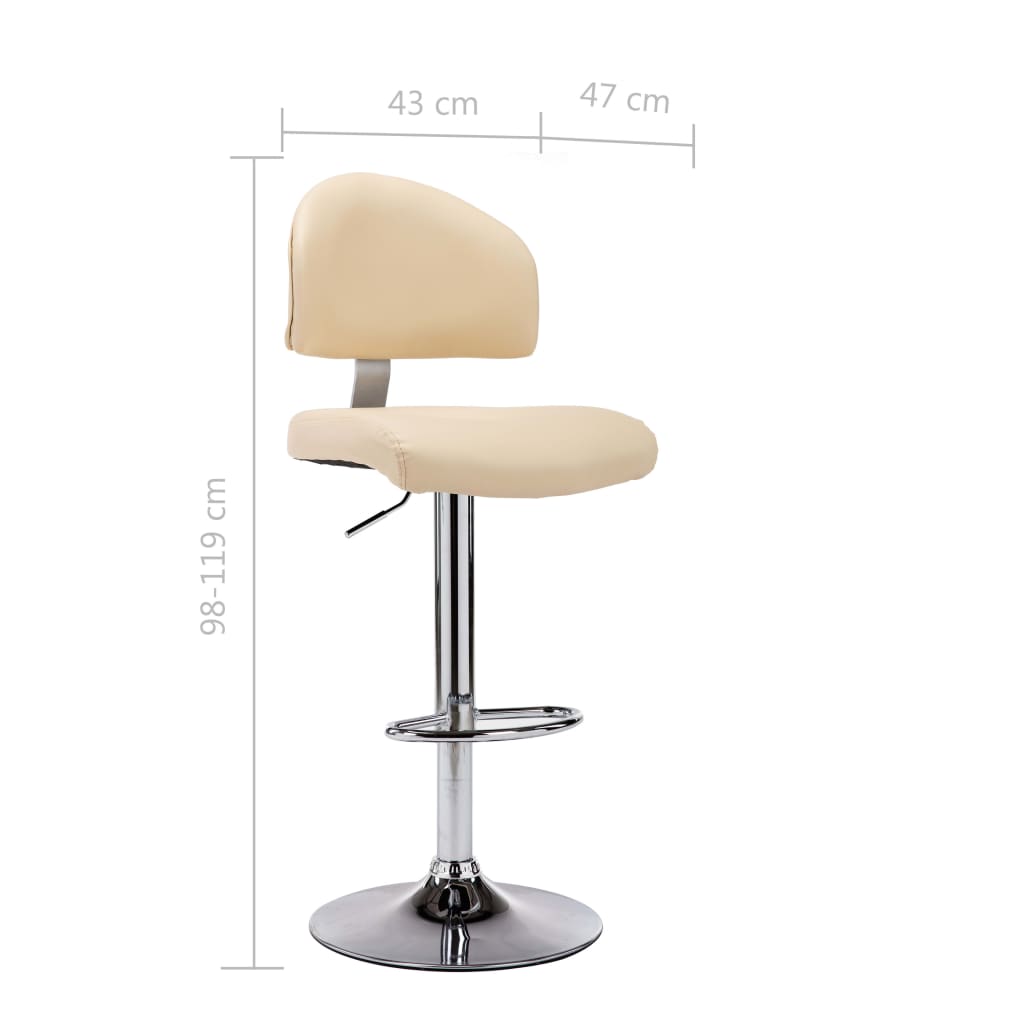 Bancos de bar 2 pcs couro artificial branco