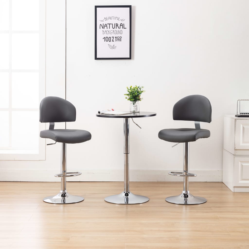 Bancos de bar 2 pcs couro artificial branco