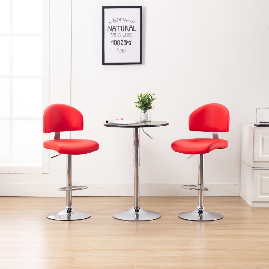 Bancos de bar 2 pcs couro artificial branco