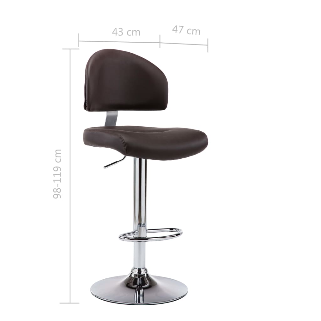 Bancos de bar 2 pcs couro artificial branco