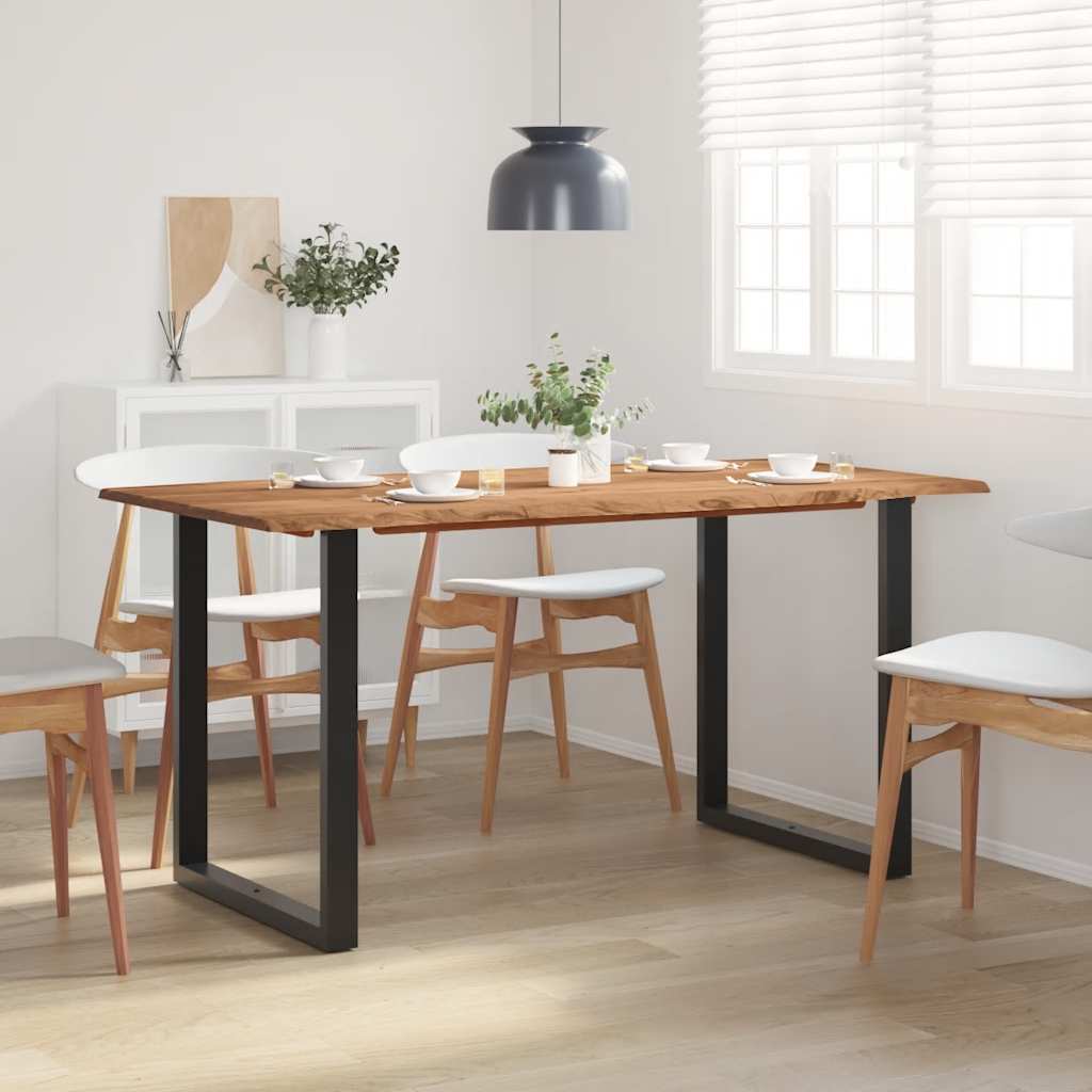 Mesa de jantar 154x80x76 cm madeira de acácia maciça