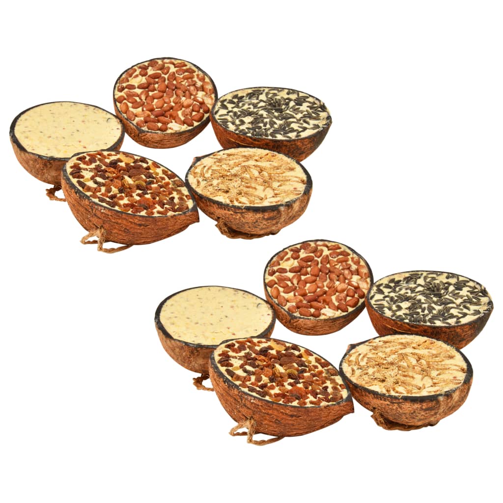 Metades de coco com comida para pássaros 10 unid. 290 g