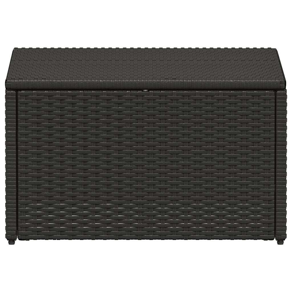 4 pcs conjunto lounge jardim c/ almofadões vime PE castanho