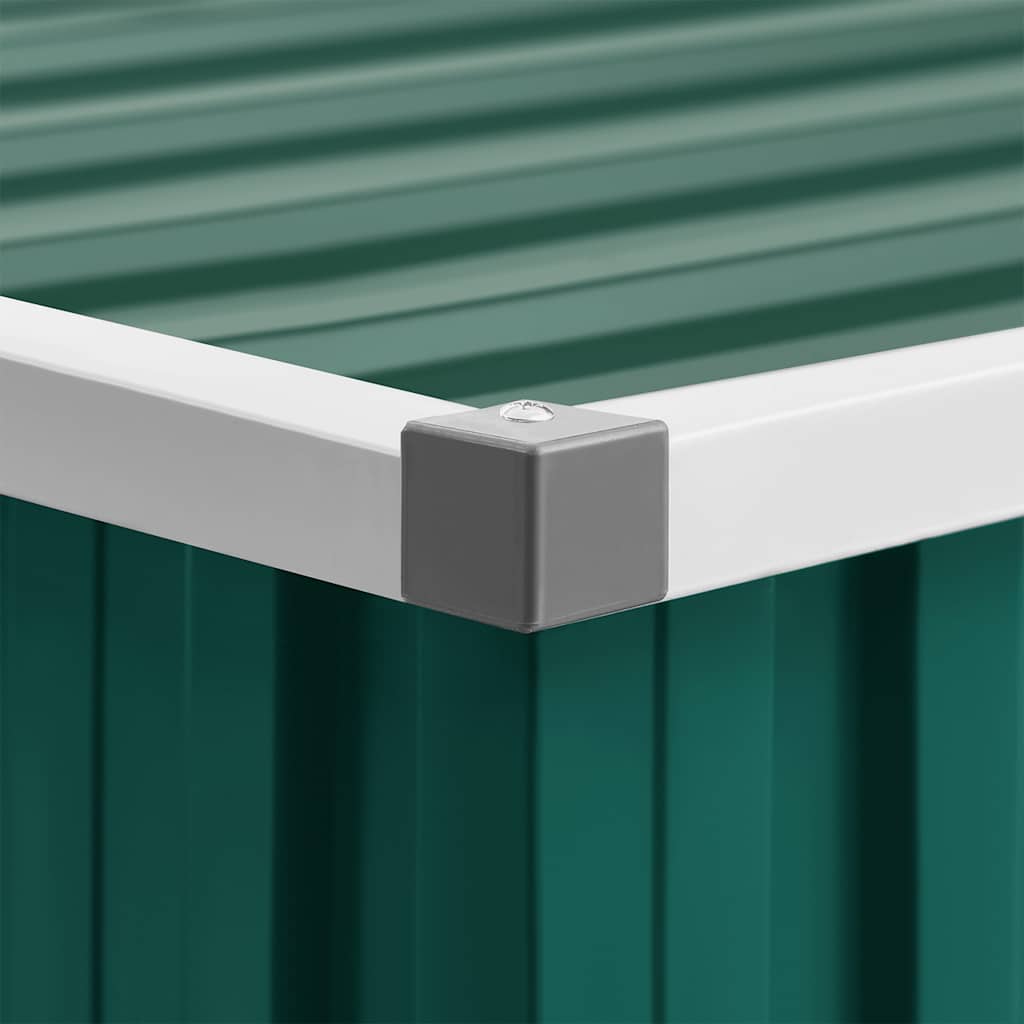 Abrigo de jardim 195x198x159 cm aço galvanizado verde
